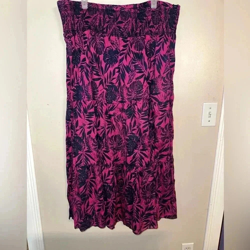 Jessica maxi skirt/dress sz 18 summer spring business casual floral Hawaiian - Picture 6 of 7